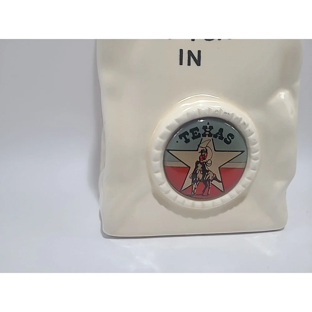 Vintage Ceramic‎ Pen Holder Teddy Bear Texas Souvenir